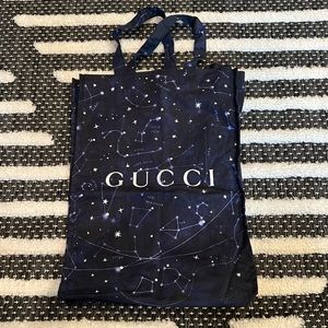 Gucci Reusable Shopping Bag Zodiac Blue Stars 10” x 14”